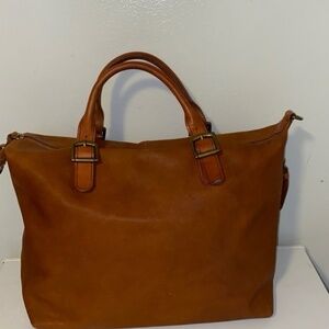 Mark& Graham Caroline Handbag with Pouch, Camel Color